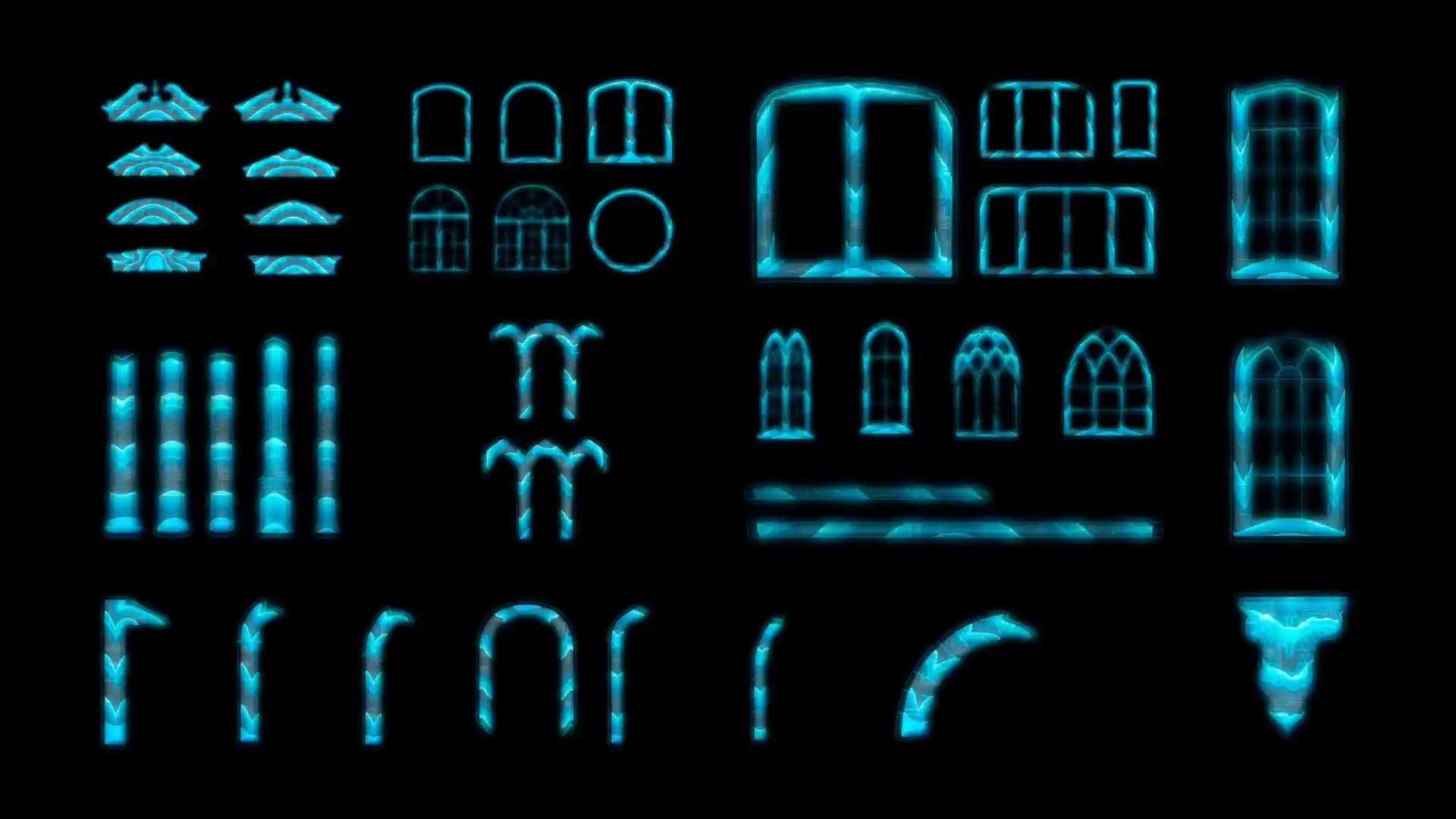 Video-Mapping-Toolkit-Architectural-Elements-2 Facade Decorative Elements for Video Projection