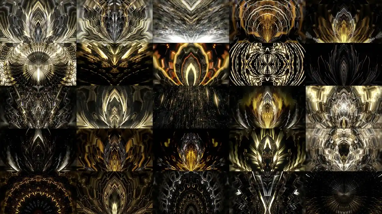 Abstract Golden Vj Loops Pack