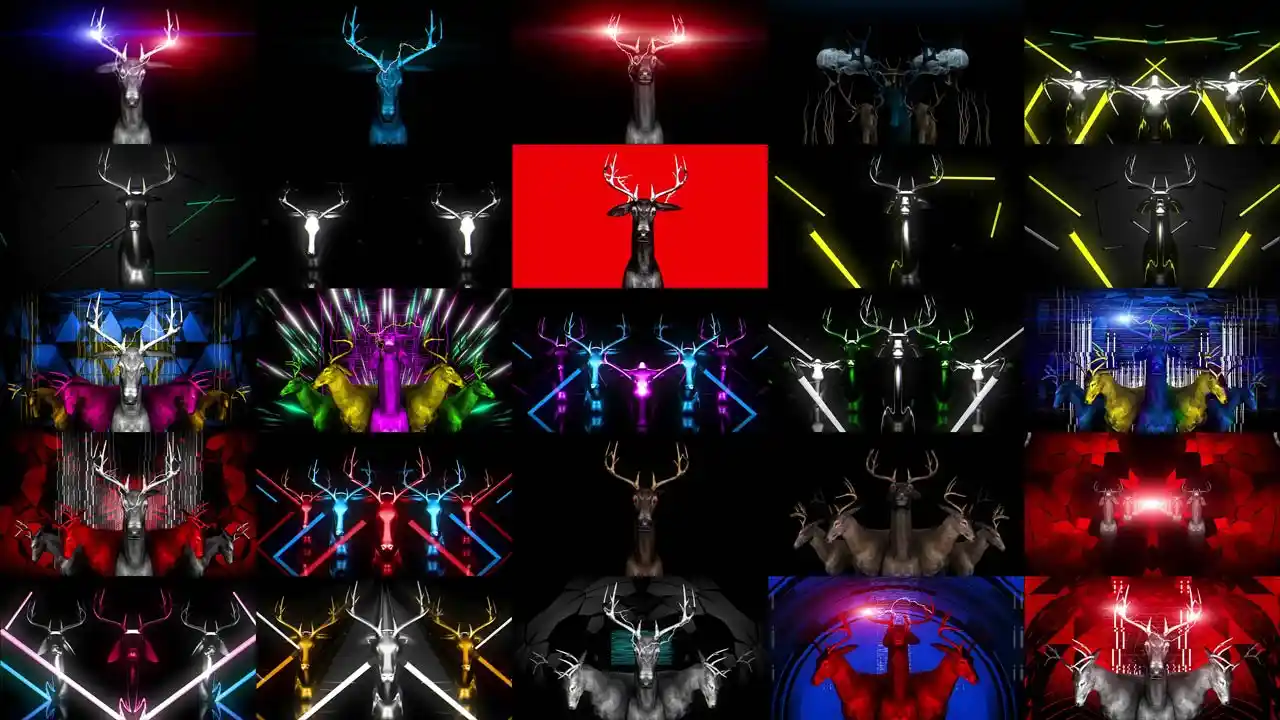 Neon Deer VJ Loops Pack