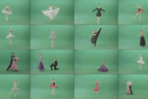 Green Screen Ballet Dancing Ballerina Video Footage
